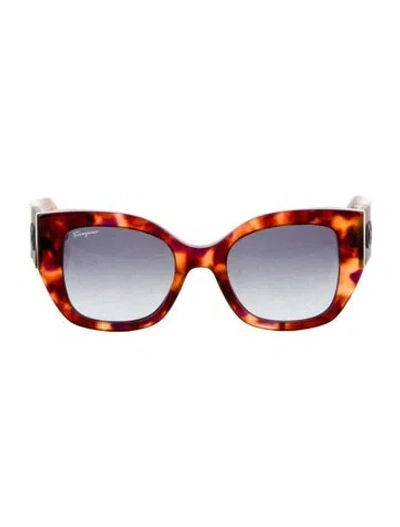 Pre-owned Ferragamo Cat-eye Gradient Sunglasses In Multi