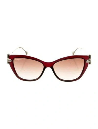 Pre-owned Ferragamo Cat-eye Gradient Sunglasses In Multi