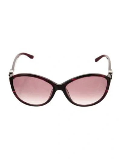 Pre-owned Ferragamo Cat-eye Gradient Sunglasses In Purple