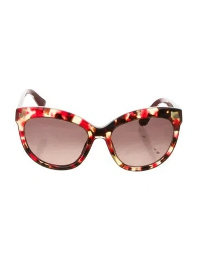 Pre-owned Ferragamo Cat-eye Gradient Sunglasses In Red