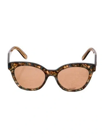 Pre-owned Ferragamo Cat-eye Mirrored Sunglasses In Blue