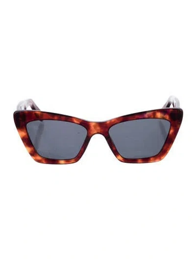 Pre-owned Ferragamo Cat-eye Mirrored Sunglasses In Brown