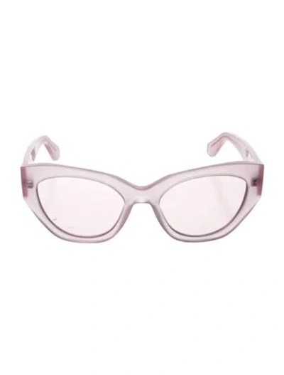 Pre-owned Ferragamo Cat-eye Tinted Sunglasses In Pink