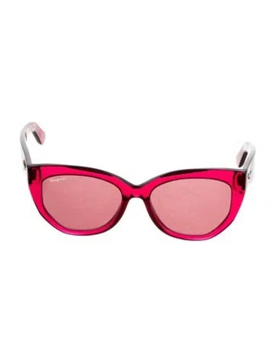 Pre-owned Ferragamo Cat-eye Tinted Sunglasses In Purple
