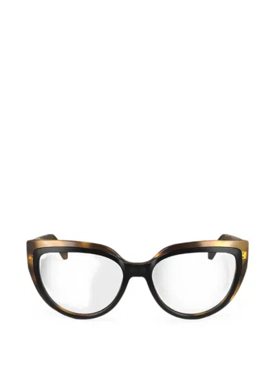 Ferragamo Cat-eye Tortoiseshell-effect Glasses In Black