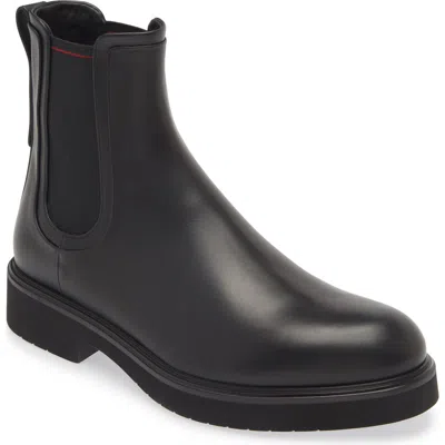 Ferragamo Cezanne Chelsea Boot In Nero Rosso