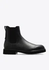 Ferragamo Man Ankle Boots Black Size 9 Calfskin In Black