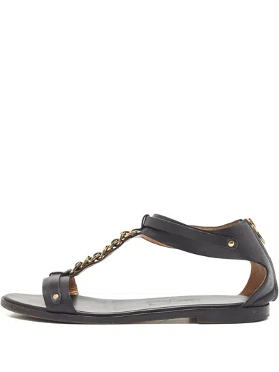 Pre-owned Ferragamo Chain-detail Sandals