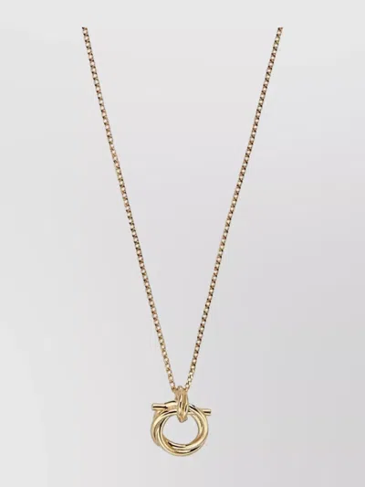 Ferragamo Chain Knot Pendant Necklace