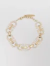 Ferragamo Chain Link Crystal Embellished Bracelet