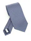 Ferragamo Vara Print Silk Tie Ties And Bow Ties Blue In Blue