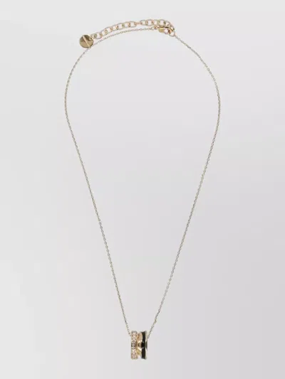 Ferragamo Chain Necklace Featuring Adjustable Pendant Design In Gold