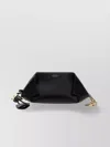 Ferragamo Chain Strap Leather Clutch With Gold-tone Hardware