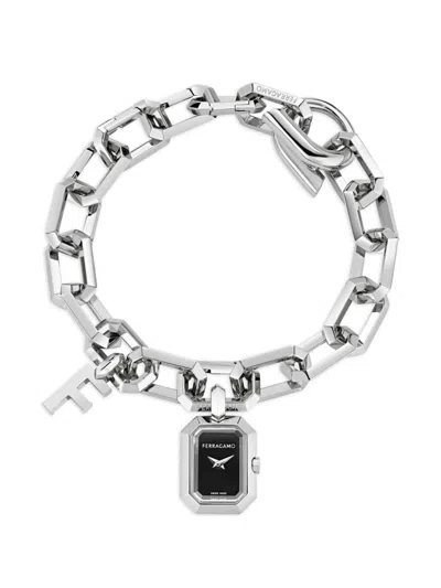 Ferragamo Charm 16.6mm Watch In Gray