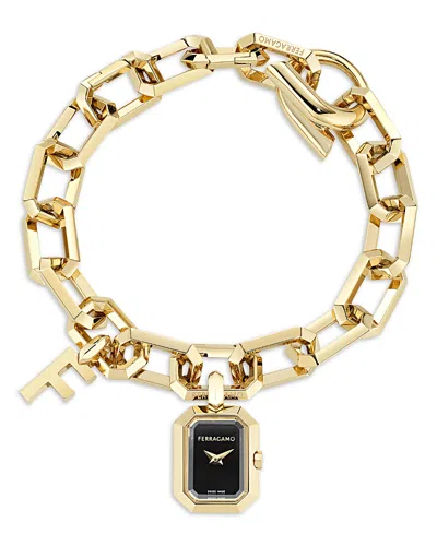 Ferragamo Charm Bracelet Watch, 16.6 X 7.4mm In Gold