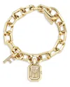 Ferragamo Charm Bracelet Watch, 16.6 X 7.4mm In Gold