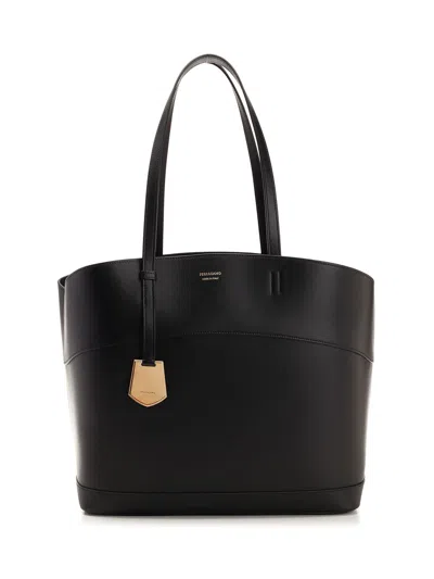 Ferragamo Charming Medium Tote Bag In Black