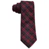 Ferragamo Check Pattern Silk Tie In Red