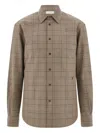 Ferragamo Checked Button-fastening Shirt In Brown