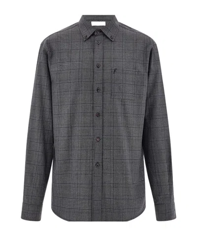 FERRAGAMO FERRAGAMO EMBROIDERED CHECKED OXFORD SHIRT