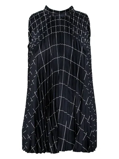 Pre-owned Ferragamo Checked Silk Blouse In Black