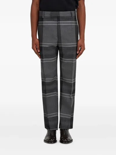 Ferragamo Checked Tailored Trousers In Multi