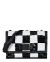 Ferragamo Checkered Sequin Shoulder Bag In Multi