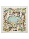 Ferragamo Silk Foulard Square Animal Print Scarf In Multi