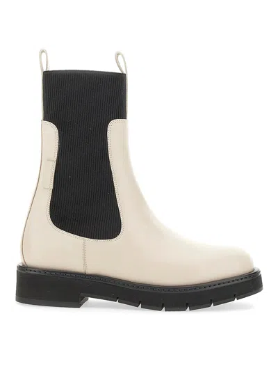 Ferragamo Rook Leather Chelsea Boots In Multicolor