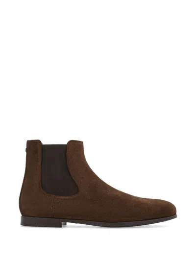 Ferragamo Chelsea Boots In Brown