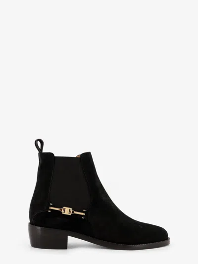 Ferragamo Chelsea Suede Ankle Boots In Black