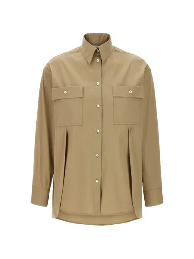 Ferragamo Chest-pocket Shirt In Neutral