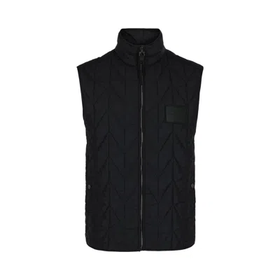 Pre-owned Ferragamo Chevron Quilted Vest 'blue' | Men's Size 50