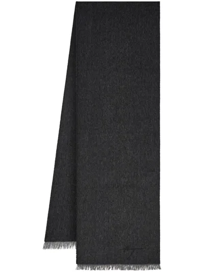 Ferragamo Chevron Scarf In Gray