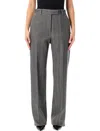 Ferragamo Trousers With Herringbone Pattern And Pockets In Multi