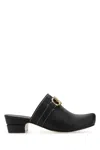 Ferragamo Metal Detail Block Heel Sandals In Black