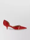 Ferragamo Pointed Toe Pumps With Bow Accent In Red