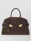 Ferragamo Chic Structured Clutch Bag Top Handles In Brown