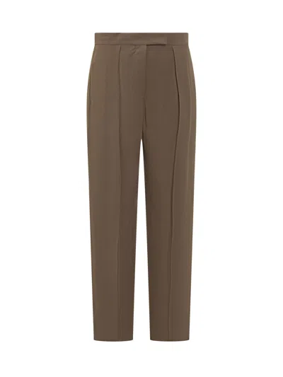 Ferragamo Chic Trousers - Ss25 Collection In Brown