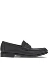 Ferragamo Chunky Leather Penny Loafers In Black
