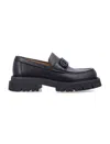 Ferragamo Chunky Sole Loafers With Metal Buckle Detail