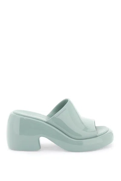 Ferragamo 55mm Open-toe Mules In Green