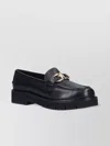 Ferragamo Chunky Sole Loafers Round Toe In Black