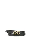 Ferragamo Calfskin Belt Adjustable Gold-tone Buckle