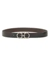 Ferragamo Men Cintura Reversibile In Black