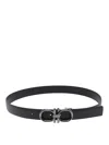 Ferragamo Reversible And Adjustable Gancini Belt In Black