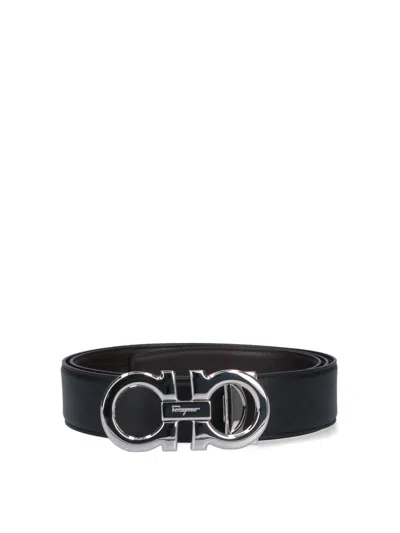 Ferragamo Reversible Belt In Black