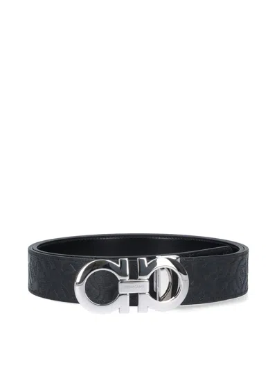 Ferragamo Reversible Belt In Black