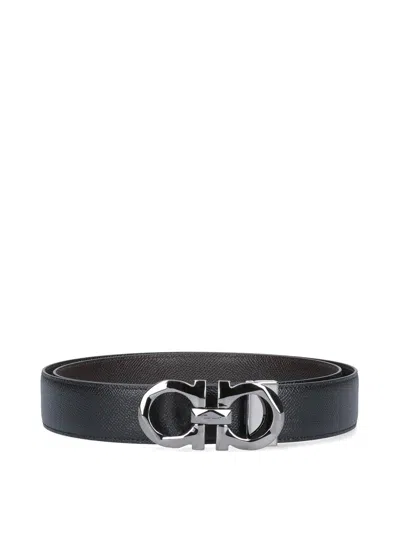 Ferragamo Reversible Belt In Black