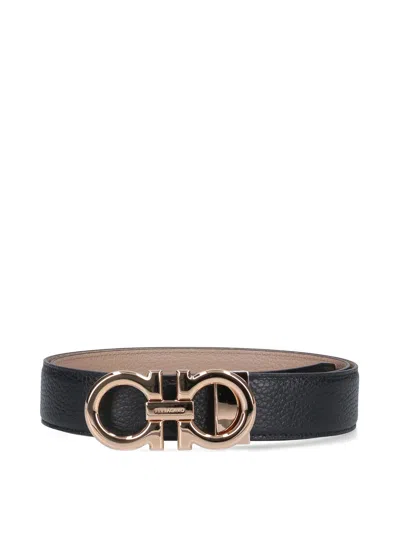 Ferragamo Reversible Belt In Black